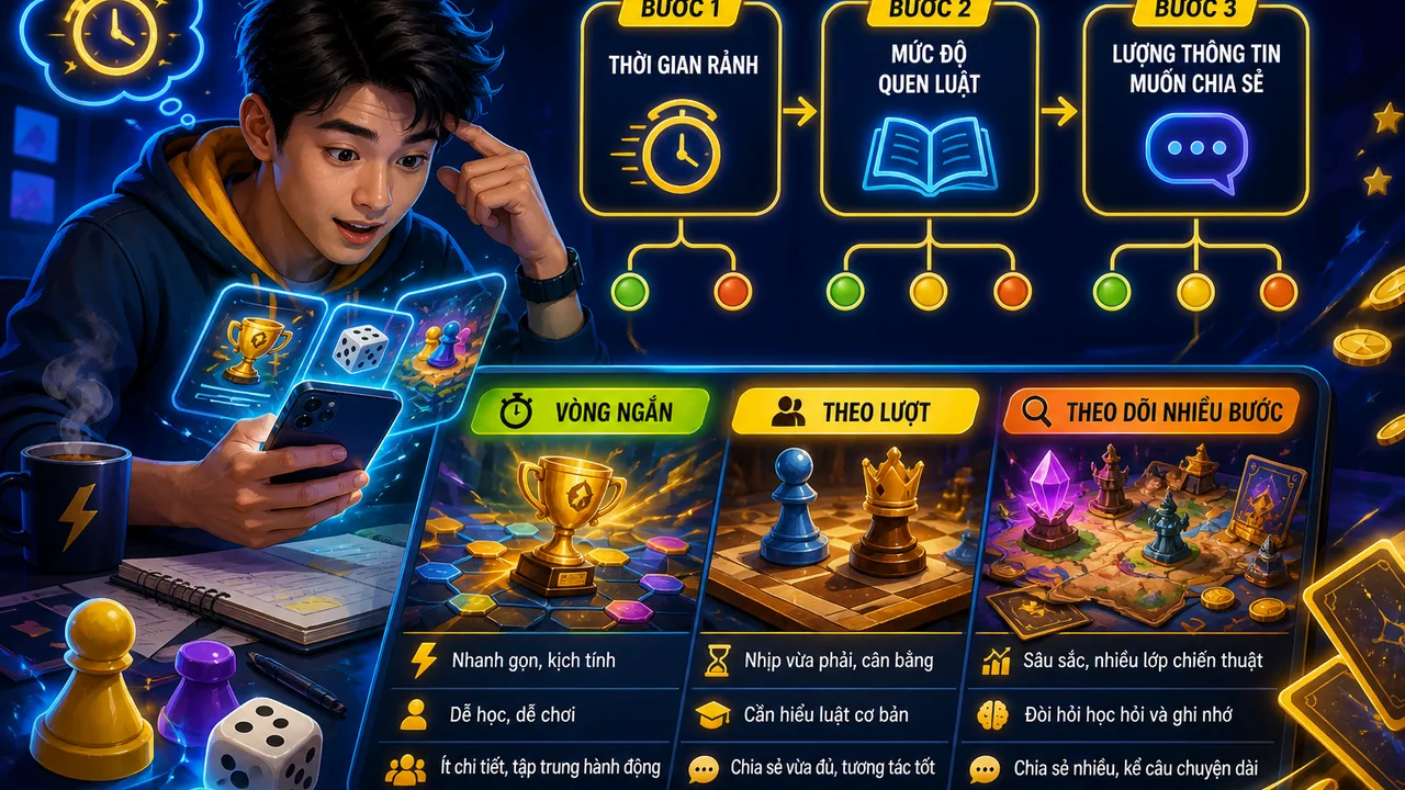 Chọn trò chơi theo quỹ thời gian: cách chọn game m88 cho người bận rộn